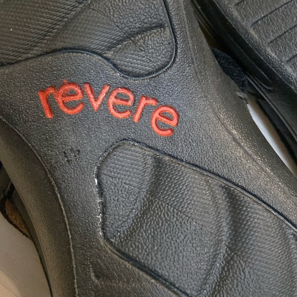 Revere~Rio~Onyx/BlackLizard~Leather~Adjustable Hook & Loop Strap~Sandal~Size 10 - Picture 14 of 14